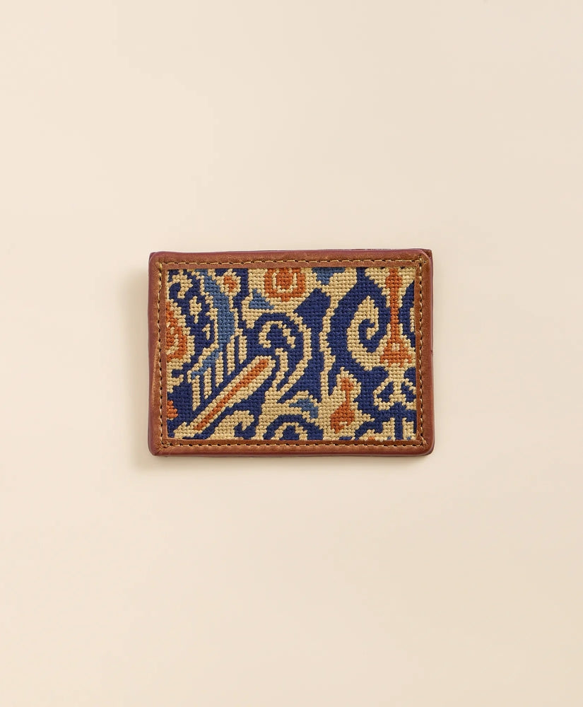 Smathers & Branson Needlepoint Ikat Pattern Card Case / Brooks Brothers Men