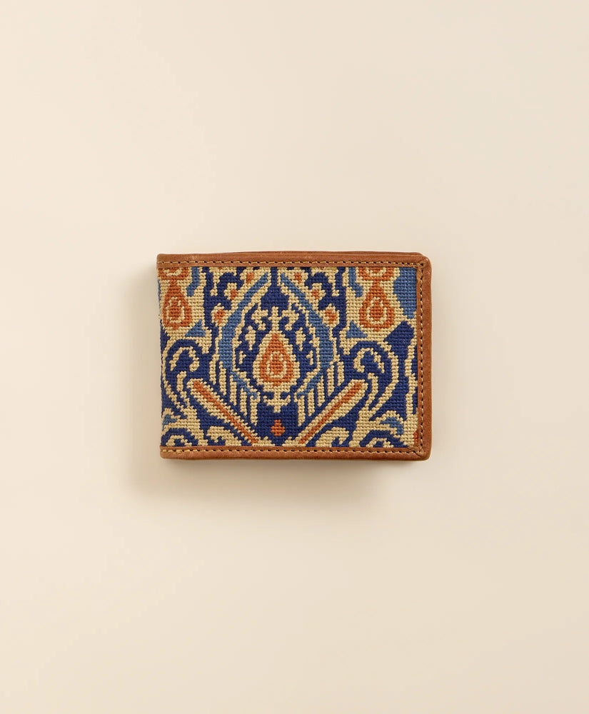 Smathers & Branson Needlepoint Ikat Pattern Wallet / Brooks Brothers Men