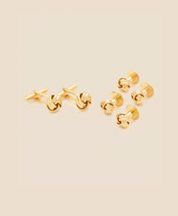 Sterling Silver Gold-Plated Knot Cufflinks / Brooks Brothers Men
