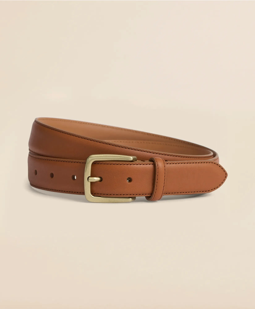 Stitched Leather Belt / Brooks Brothers Men
