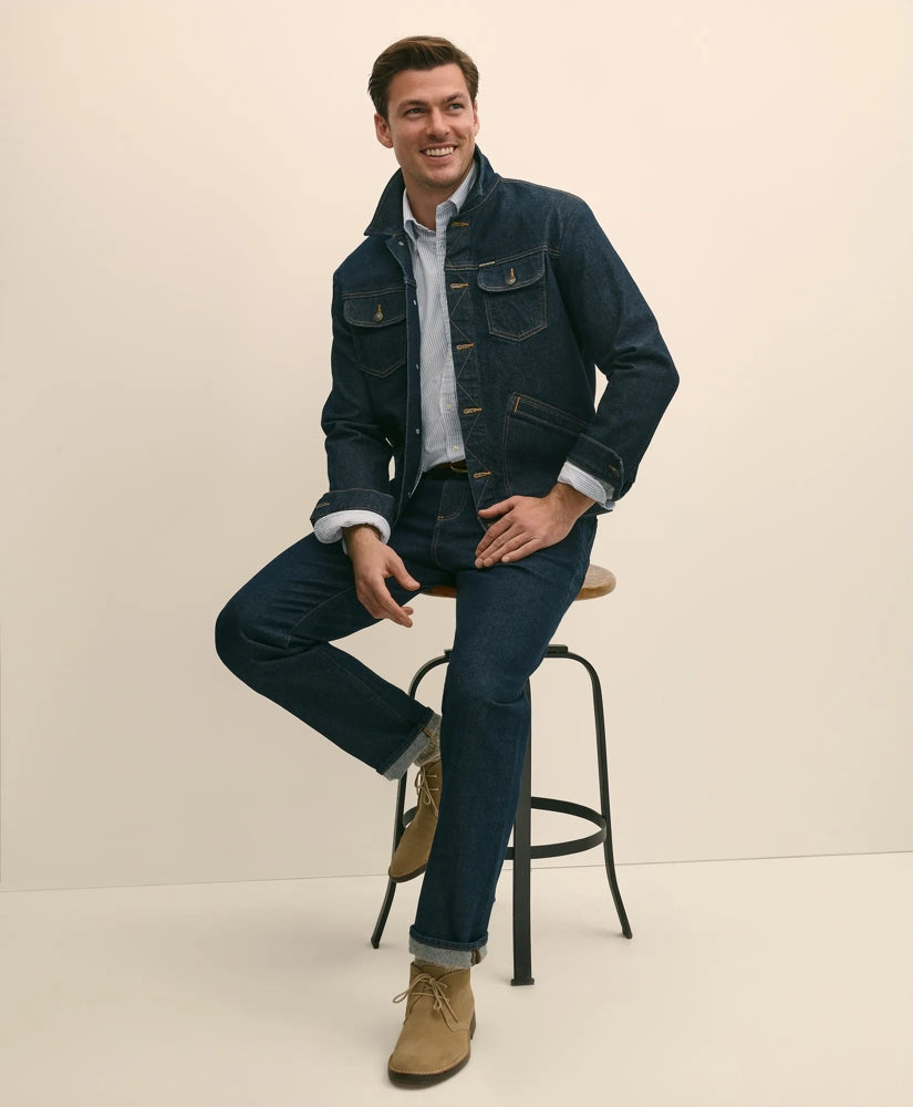 Straight Fit Denim Jeans / Brooks Brothers Men