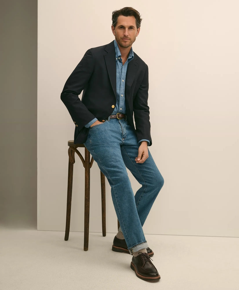 Straight Fit Denim Jeans / Brooks Brothers Sale