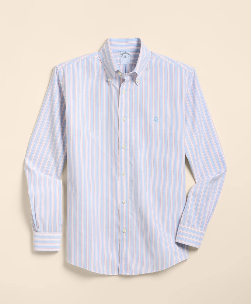 Stretch Cotton Non-Iron Oxford Polo Button Down Sport Shirt / Brooks Brothers Men