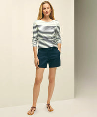 Stretch Cotton Twill Shorts / Brooks Brothers Women