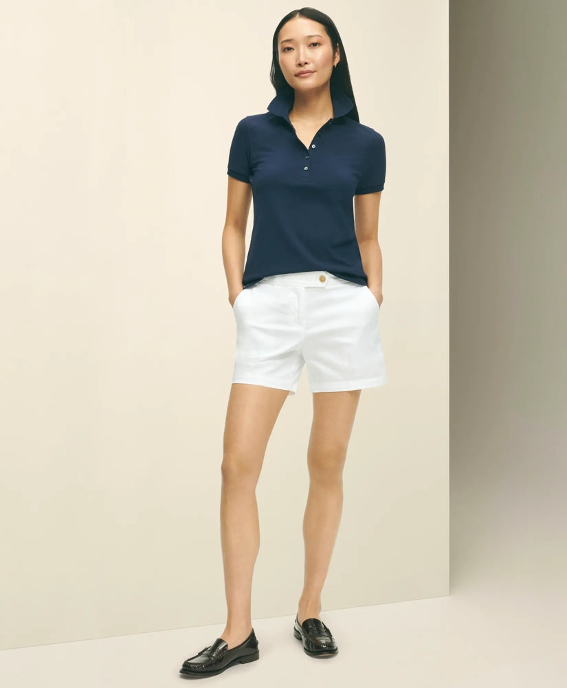 Stretch Cotton Twill Shorts / Brooks Brothers Women