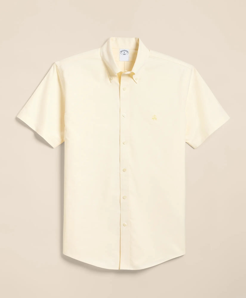 Stretch Non-Iron Cotton-Oxford Polo Button-Down Short-Sleeve Sport Shirt / Brooks Brothers Men