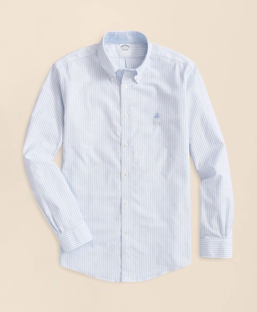 Stretch Non-Iron Oxford Button-Down Collar, Bengal Stripe Sport Shirt / Brooks Brothers Men