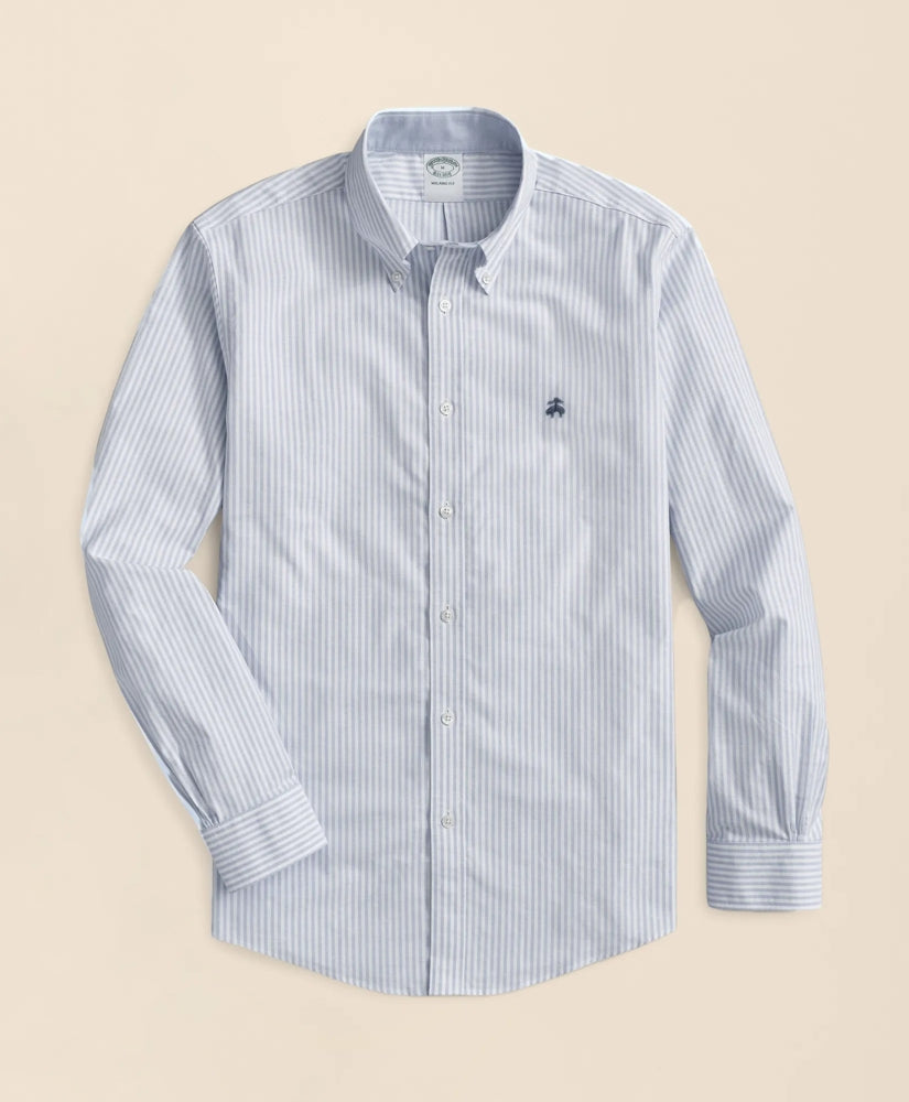 Stretch Non-Iron Oxford Button-Down Collar, Bengal Stripe Sport Shirt / Brooks Brothers Men