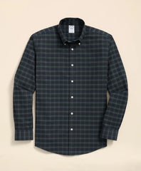 Stretch Non-Iron Oxford Button-Down Collar, Black Watch Shirt / Brooks Brothers Sale