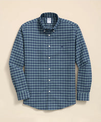Stretch Non-Iron Oxford Button-Down Collar, Check Shirt / Brooks Brothers Sale