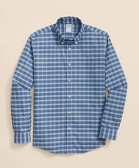 Stretch Non-Iron Oxford Button-Down Collar, Tartan Sport Shirt / Brooks Brothers Sale