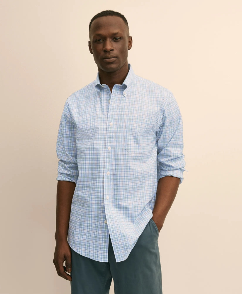 Stretch Non-Iron Poplin Polo Button-Down, Sport Shirt / Brooks Brothers Men