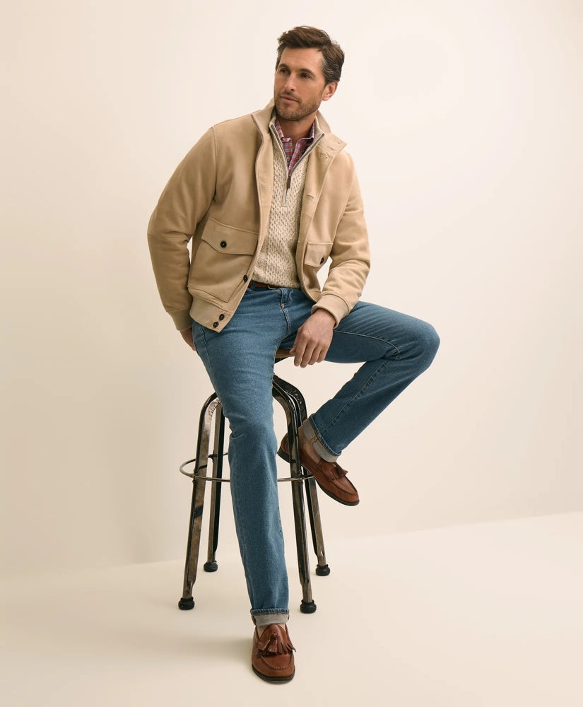 Suede Safari Bomber Jacket / Brooks Brothers Men