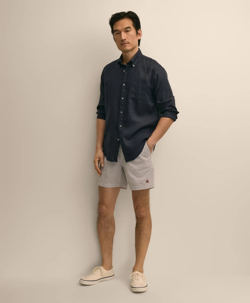 The 6" Seersucker Friday Drawstring Shorts / Brooks Brothers Men