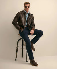 The Cockpit x Brooks Brothers A-2 Leather Flight Jacket / Brooks Brothers Men