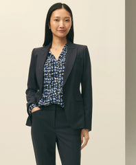 The Essentials Single-Breasted Peak Lapel in Wool Blend / Brooks Brothers Women
