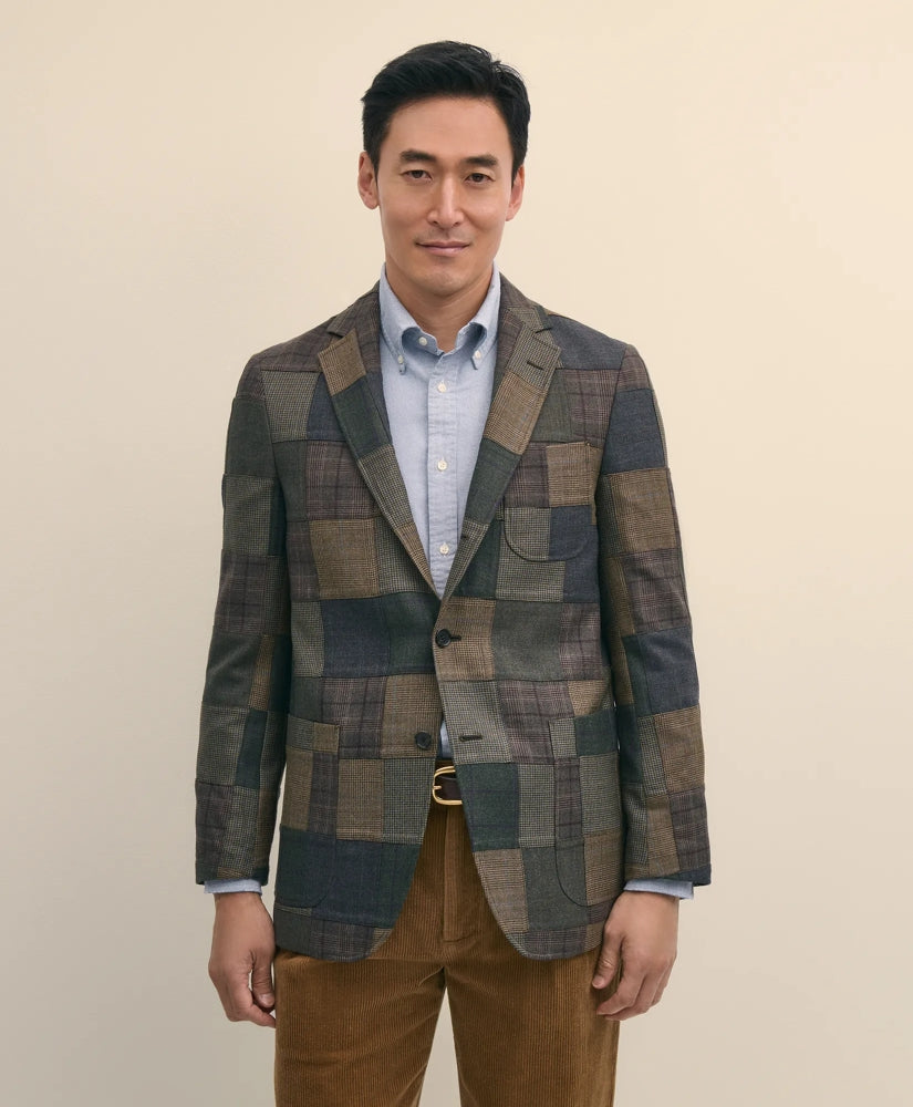 The No. 1 Sack Sport Coat in Patchwork Wool / Brooks Brothers Sale