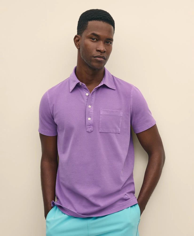 The Vintage Short-Sleeve Garment Dyed Polo Shirt / Brooks Brothers Men