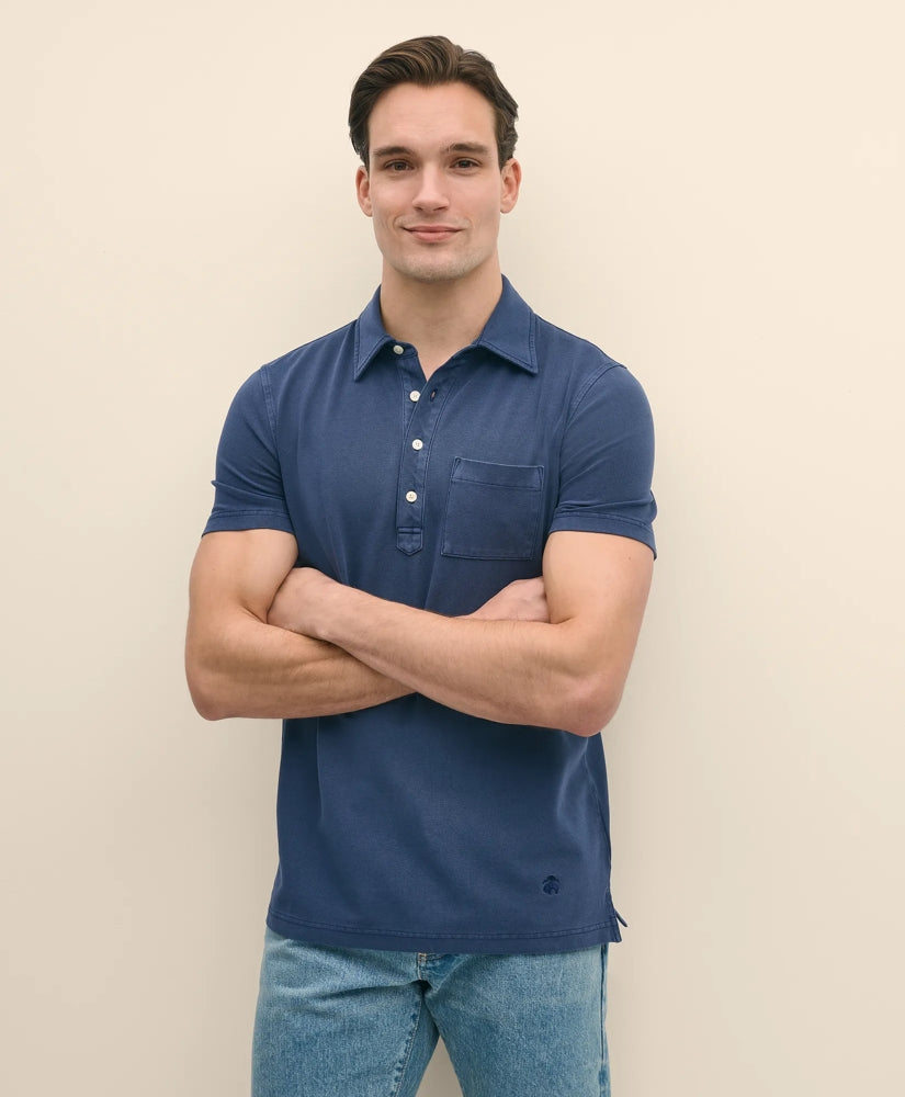 The Vintage Short-Sleeve Garment Dyed Polo Shirt / Brooks Brothers Men