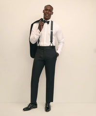Traditional Fit Merino Wool Twill 1818 Tuxedo Pants / Brooks Brothers Tailored