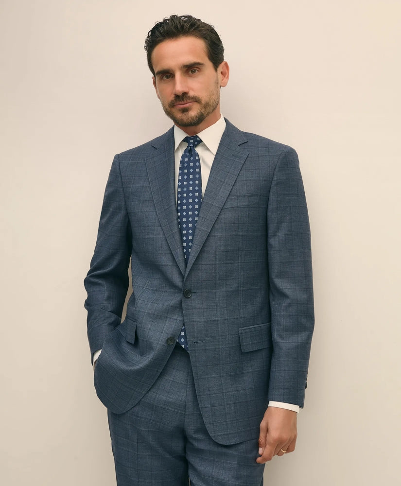Traditional Fit Wool Check 1818 Suit / Brooks Brothers Tailored