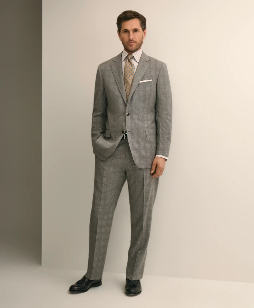 Traditional Fit Wool Check 1818 Suit / Brooks Brothers Tailored