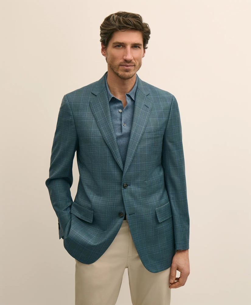 Traditional Fit Wool Check Sport Coat / Brooks Brothers Men
