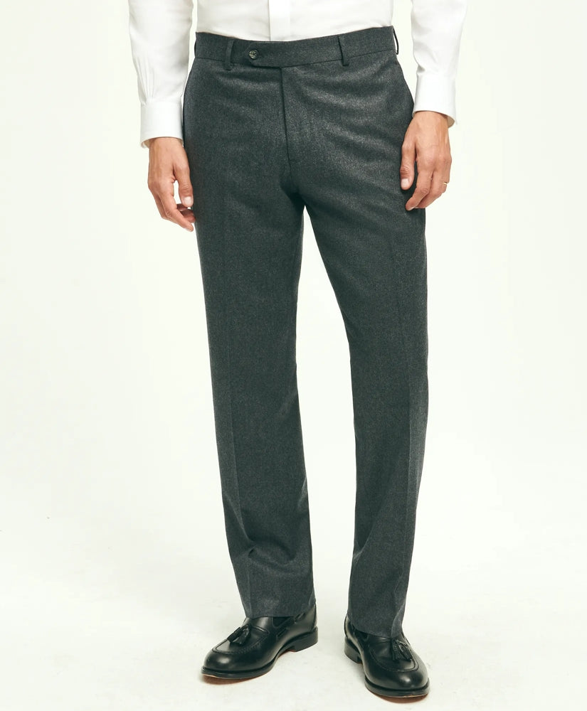 Traditional Fit Wool Flannel Dress Pants / Brooks Brothers Men