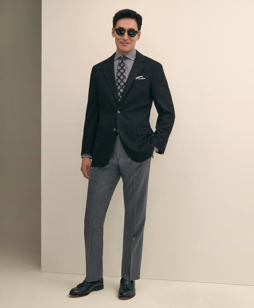 Traditional Fit Wool Flannel Dress Pants / Brooks Brothers Men