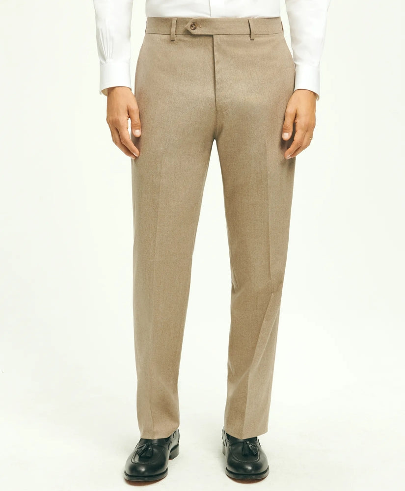 Traditional Fit Wool Flannel Dress Pants / Brooks Brothers Men