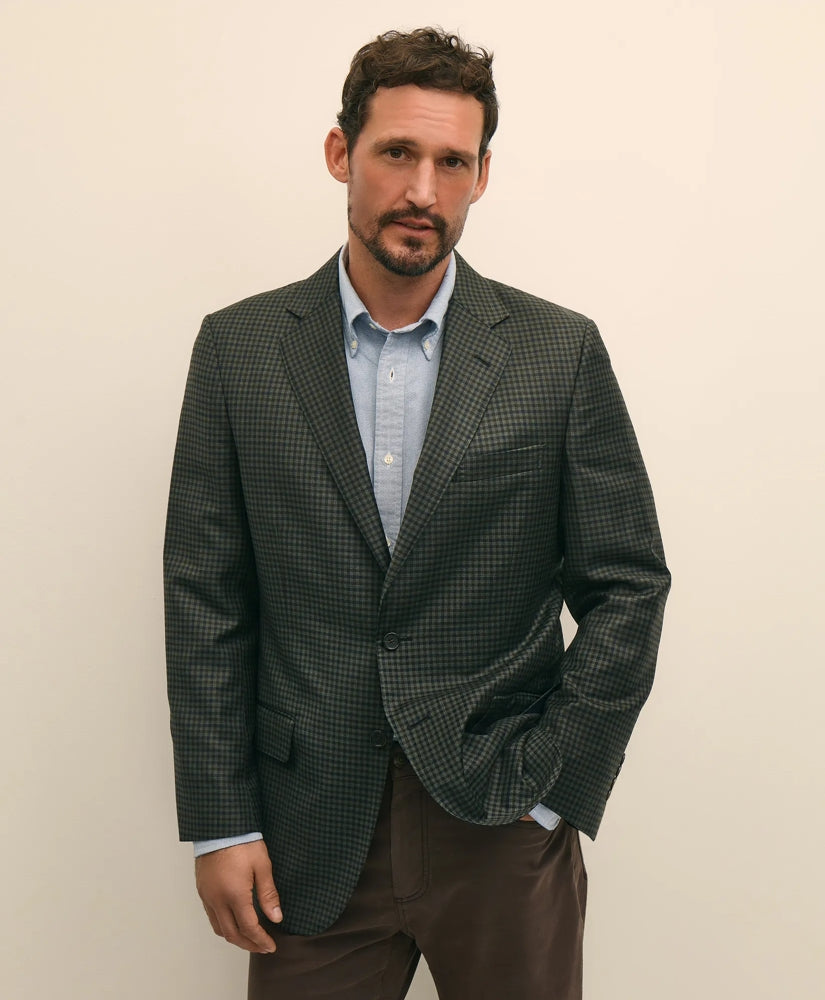 Traditional Fit Wool Gingham Sport Coat / Brooks Brothers Sale