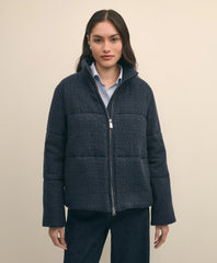 Tweed Short Puffer Jacket / Brooks Brothers Sale
