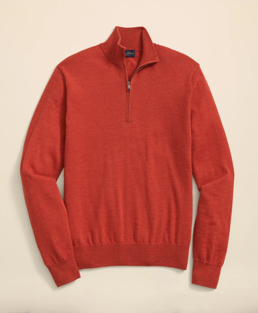Ultimate Merino Wool Quarter-Zip Sweater / Brooks Brothers Men
