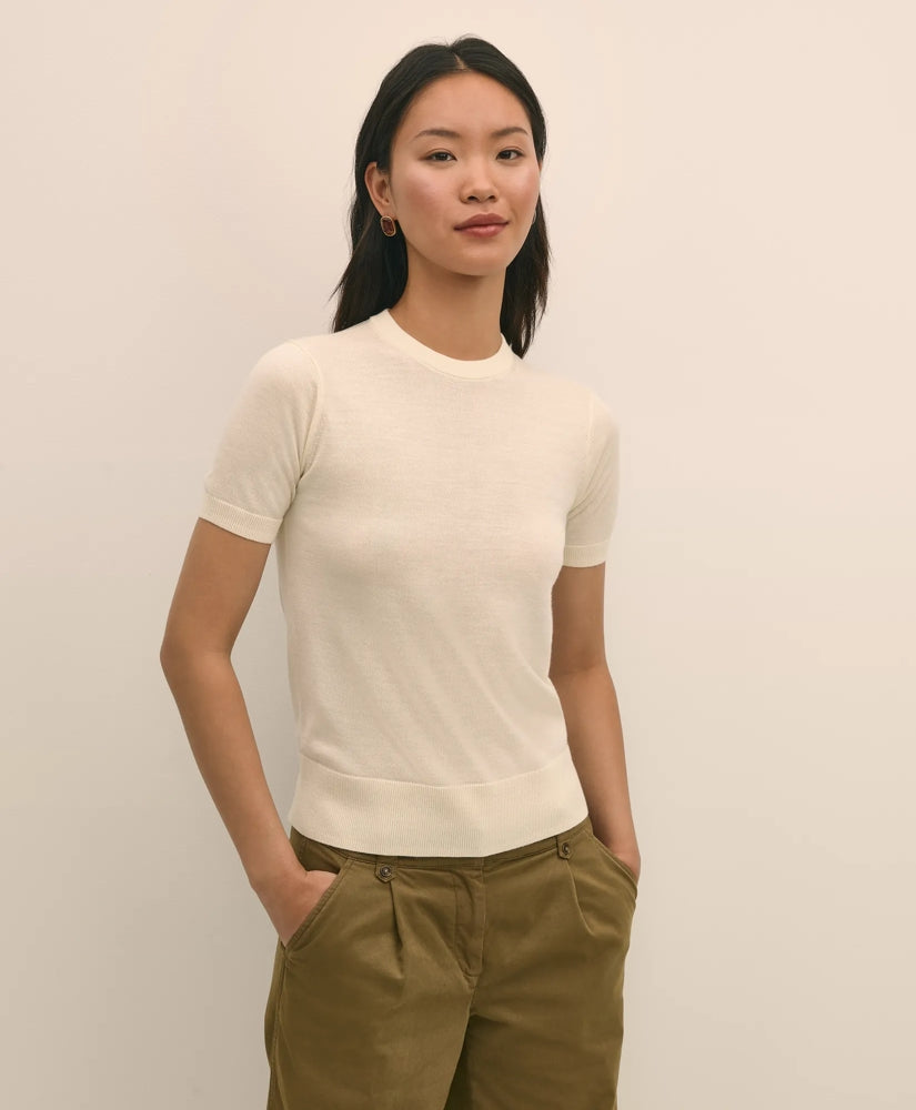 Ultimate Merino Wool Short-Sleeve Sweater Shell / Brooks Brothers Women