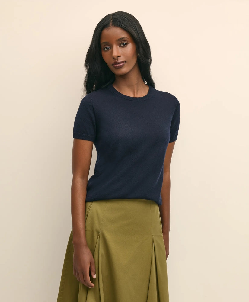 Ultimate Merino Wool Short-Sleeve Sweater Shell / Brooks Brothers Women