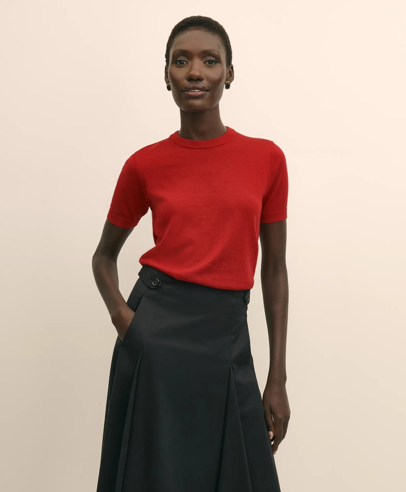 Ultimate Merino Wool Short-Sleeve Sweater Shell / Brooks Brothers Women
