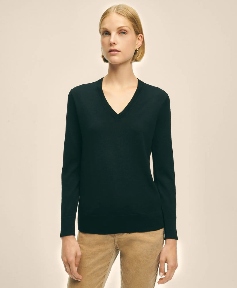 Ultimate Merino Wool V-Neck Sweater / Brooks Brothers Women