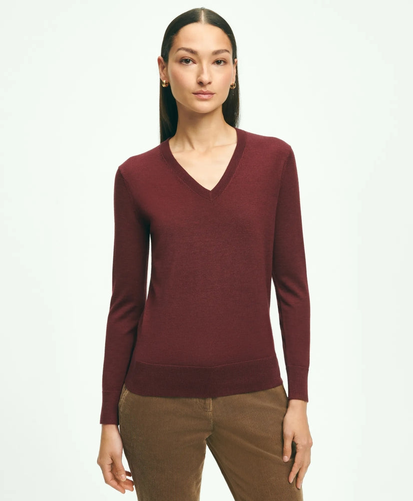 Ultimate Merino Wool V-Neck Sweater / Brooks Brothers Women