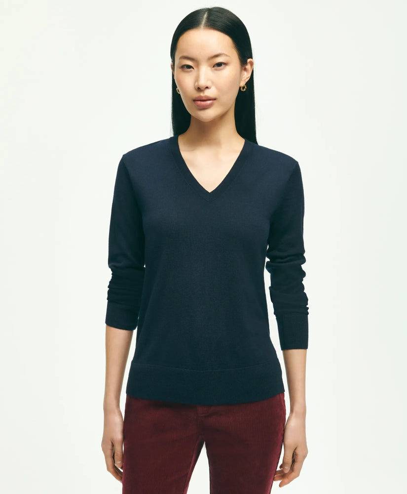 Ultimate Merino Wool V-Neck Sweater / Brooks Brothers Women
