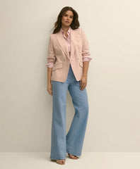 Viscose Melange Tweed Double-Breasted Jacket / Brooks Brothers Women