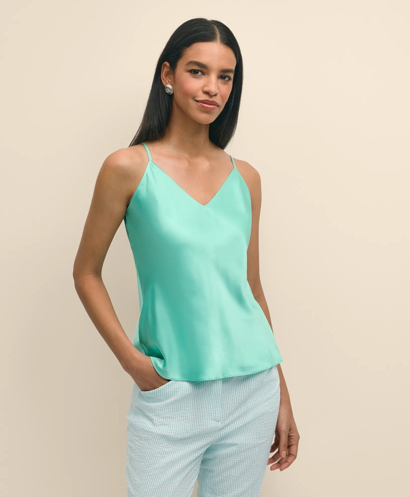 V-Neck Camisole in Washable Silk Charmeuse / Brooks Brothers Women
