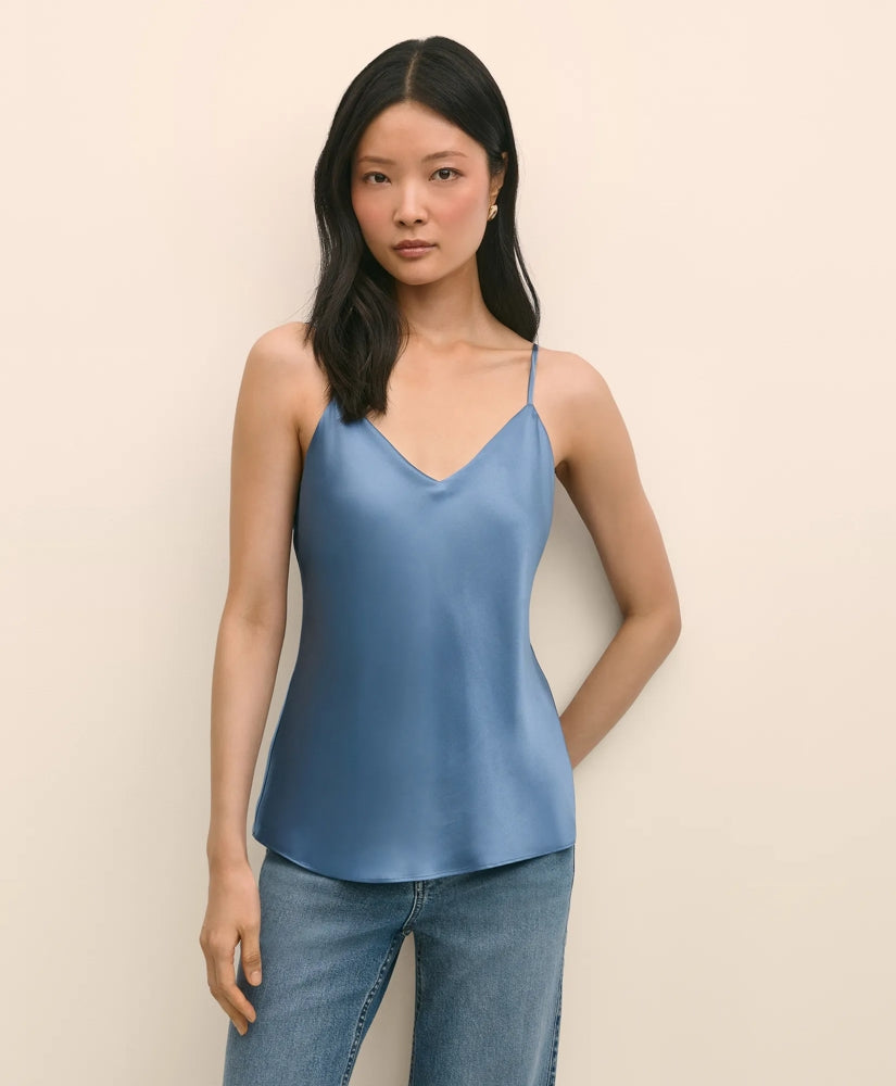 V-Neck Cami in Washable Silk Charmeuse / Brooks Brothers Sale