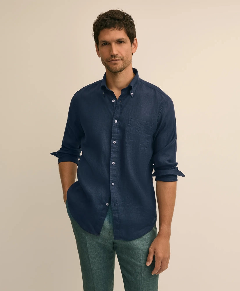 Washed Cotton Seersucker Button-Down Collar Sport Shirt / Brooks Brothers Shirts