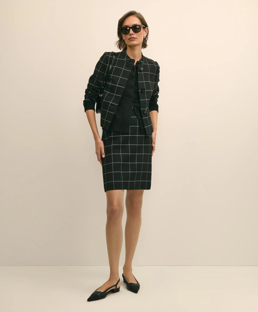 Windowpane Mini Skirt / Brooks Brothers Sale