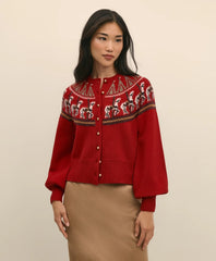 Women's Lunar New Year Merino-Wool-Blend Cardigan / Brooks Brothers Sale