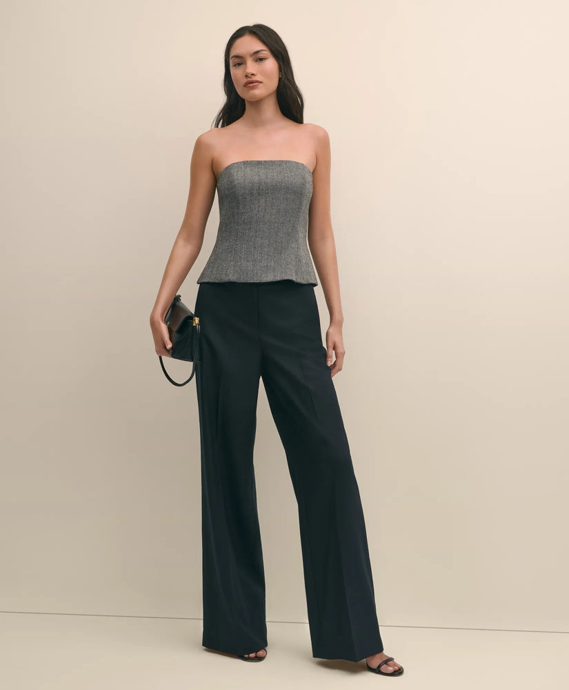 Wool-Blend Herringbone Bustier / Brooks Brothers Sale