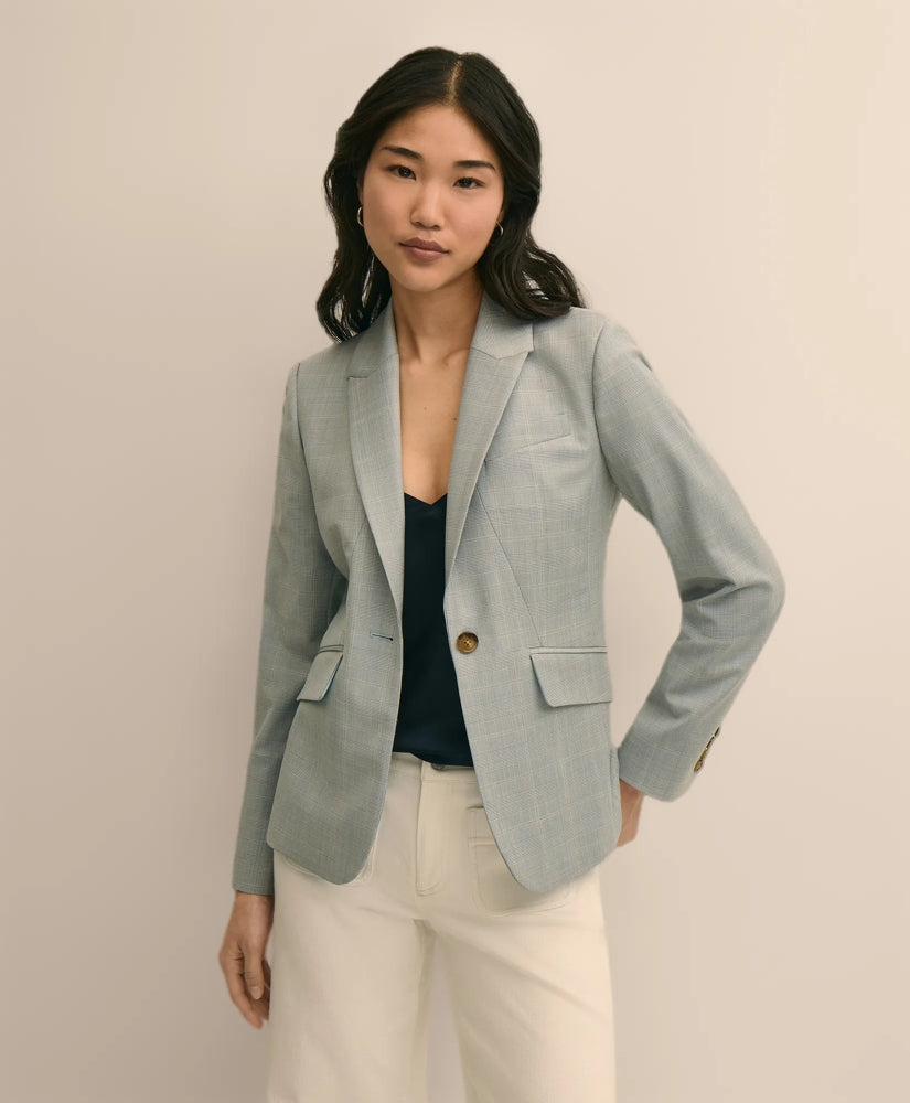 Wool-Blend Plaid Jacket / Brooks Brothers Women