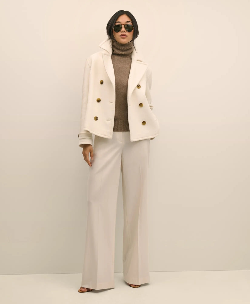 Wool Double-Faced Cropped Peacoat / Brooks Brothers Sale