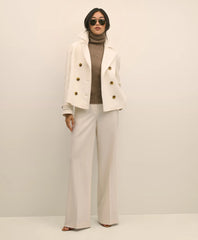 Wool Double-Faced Cropped Peacoat / Brooks Brothers Sale