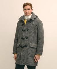 Wool Glen Plaid Duffle Coat / Brooks Brothers Sale